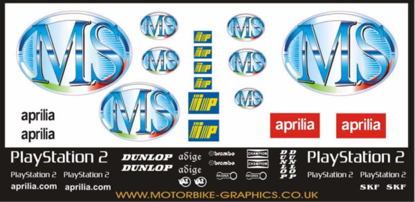 Aprilia MS 2005 Race Decals