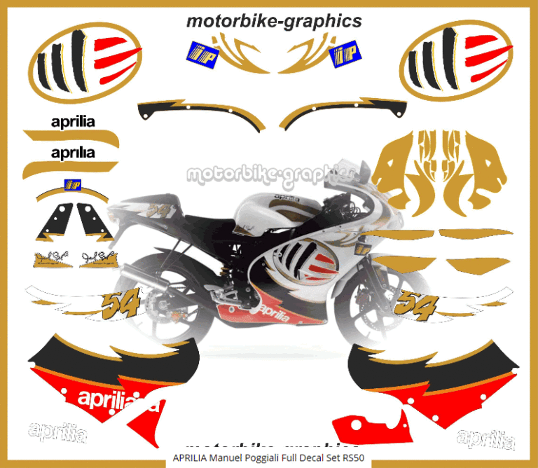APRILIA Manuel Poggiali Full Decal Set RS50 | MX Decals