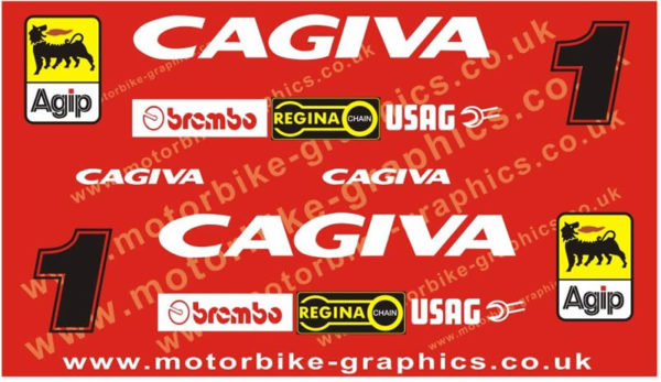 Cagiva 2005 Red Replica Decals Graphics Stickers