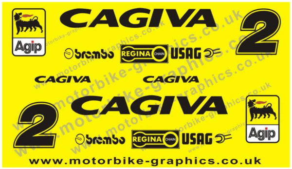 Cagiva 2005 Yellow Replica Decals Graphics Stickers