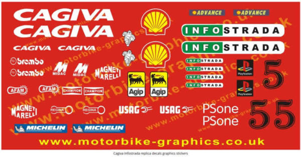 Cagiva Infostrada Replica Decals Graphics Stickers