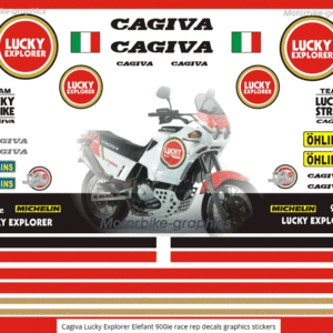 Cagiva Lucky Explorer Elefant 900ie Race Rep Decals Graphics Stickers