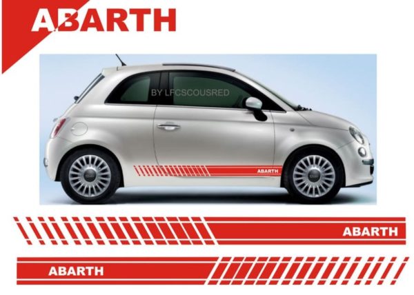 Car Fiat 500 Abarth side decals