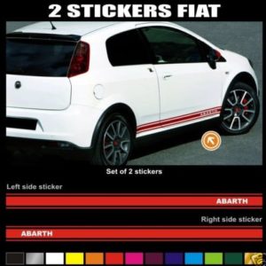 Car Fiat side stripes