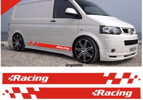 Car VW Transporter Racing side decals