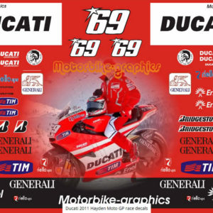 Ducati 2011 Hayden Moto GP Race Decals