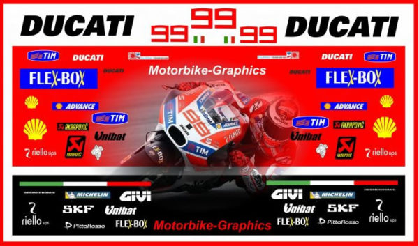 Ducati 2017 Lorenzo full Race Decal Set