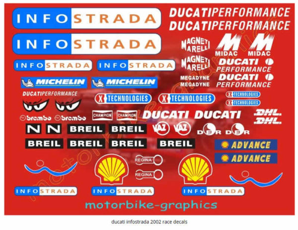 Ducati Infostrada 2002 Race Decals