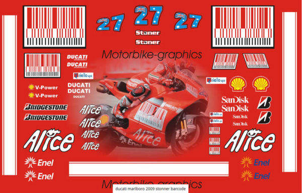 Ducati Marlboro 2009 Stoner Barcode