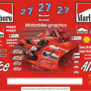 Ducati marlboro 2009 Stoner Moto GP Race Rep Decals