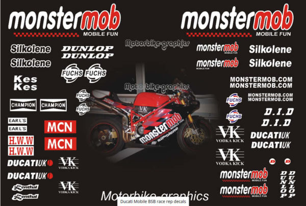 Ducati Mobile BSB Race Rep Decals