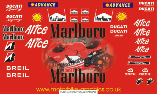 Ducati Marlboro 2006 Race Rep Decals