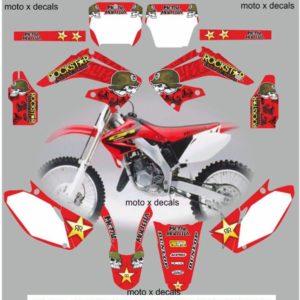 Honda CR125 CR250 2002 Metal Mulisha Red Decals MR3