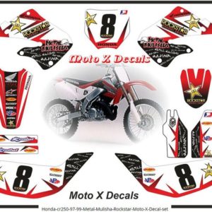 Honda CR250 97-99 Metal Mulisha Rockstar MotoX Decal Set