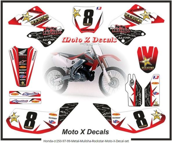 Honda CR250 97-99 Metal Mulisha Rockstar MotoX Decal Set