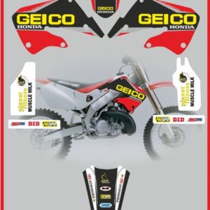 Honda Geico Factory Connection Graphics 98-99 CR125 1997-1998-1999 CR250 Decals