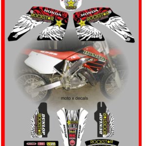 honda rockstar cr125 cr250 cr125r cr250r 2000-2001 decals graphics