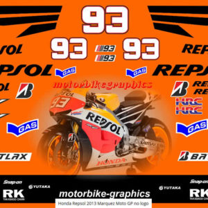 Honda Repsol 2013 Marquez Moto GP No Logo