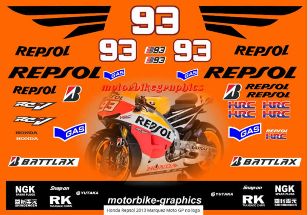 Honda Repsol 2013 Marquez Moto GP No Logo