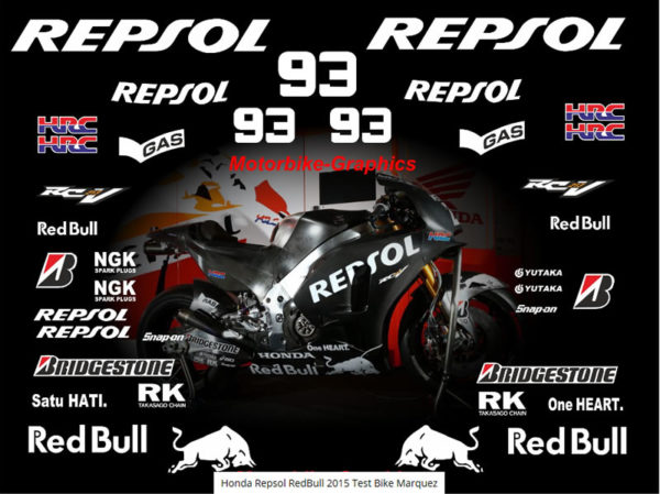 Honda Repsol RedBull 2015 Test Bike Marquez