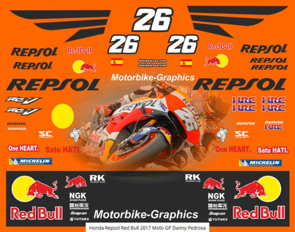 Honda Repsol Red Bull 2017 Moto GP Danny Pedrosa