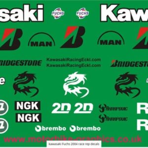 Kawasaki Fuchs 2004 Race Rep Decals