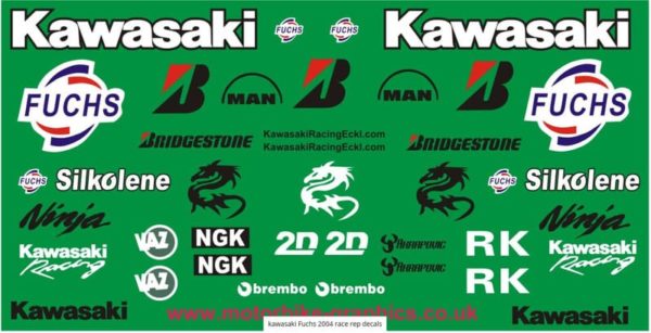 Kawasaki Fuchs 2004 Race Rep Decals