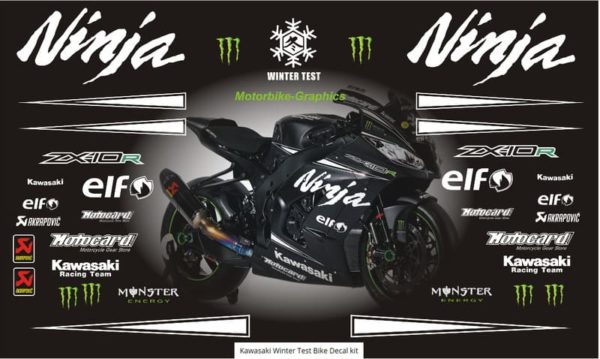 Kawasaki Winter Test Bike Decal kit