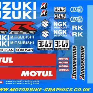 Suzuki 2005 Moto GP Race Rep Decals Graphics Stickers