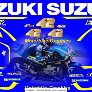 Suzuki 2017 Moto GP Alex Rins Race Decal Set