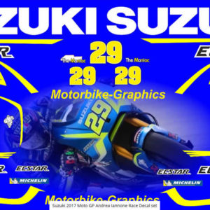 Suzuki 2017 Moto GP Andrea Iannone Race Decal Set