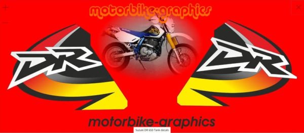 Suzuki DR 650 Tank Decals