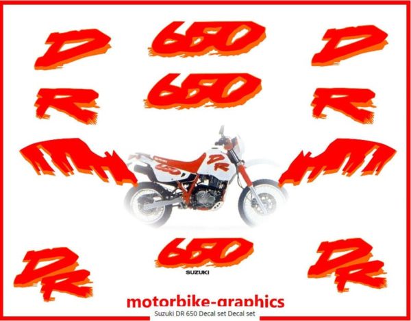 Suzuki DR 650 Decal Set