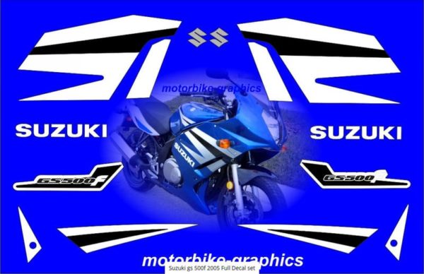 Suzuki GS 500F 2005 Full Decal Set