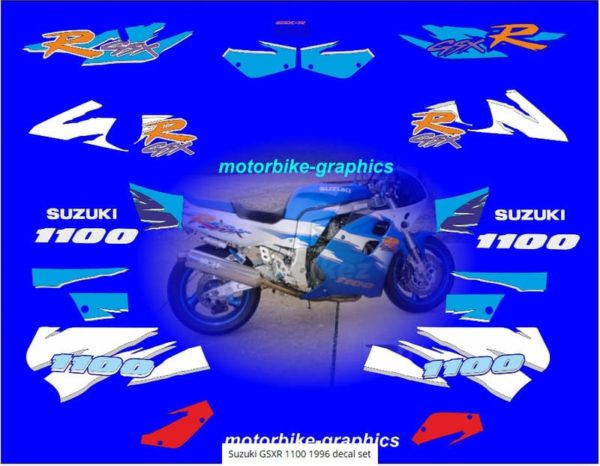 Suzuki GSXR 1100 1996 Decal Set