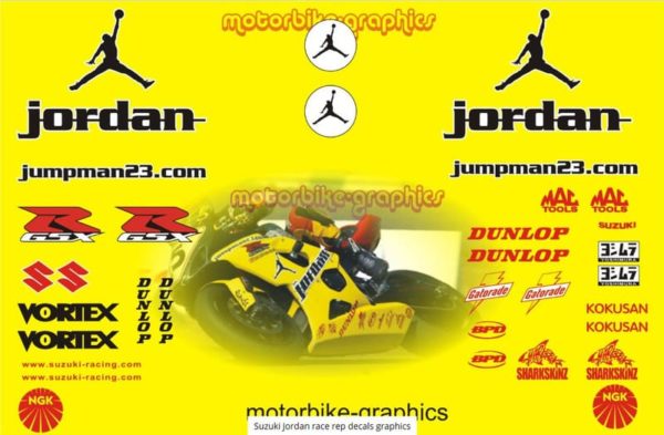 Suzuki Jordan Race Rep Decals Graphics