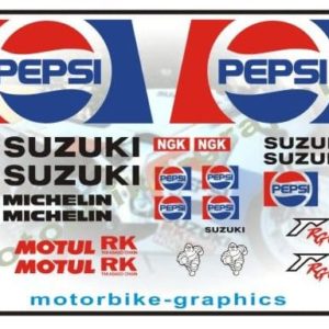 Suzuki Pepsi Race Rep Decals Graphics Stickers