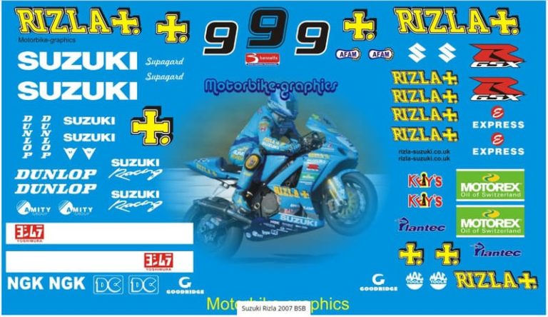 Raw Rizla Sticker Suzuki Rizla 2007 BSB | MX Decals