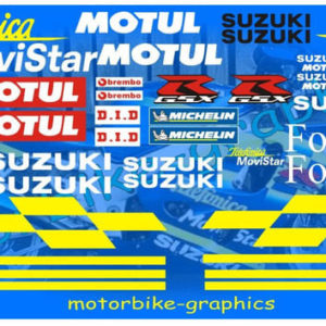 Suzuki Telefonica Race Rep Decals Graphics Stickers