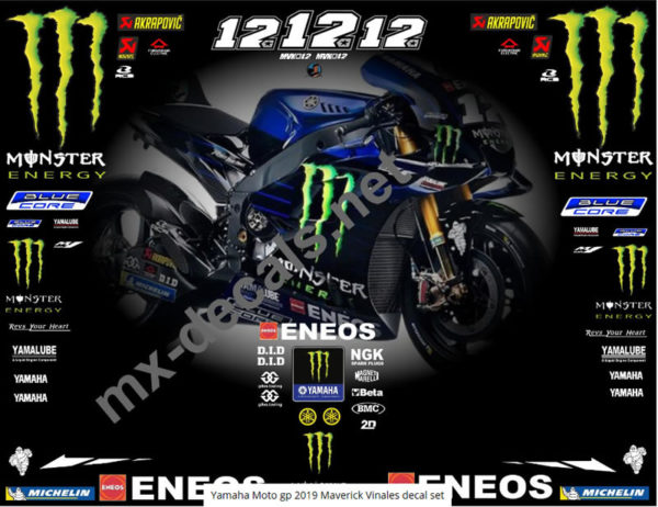 Yamaha Moto GP 2019 Maverick Vinales Decal Set