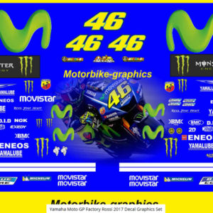 Yamaha Moto GP Factory Rossi 2017 Decal Graphics Set