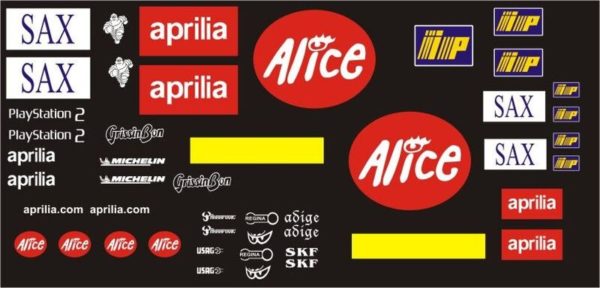 Aprilia Alice 2003 Race Decals