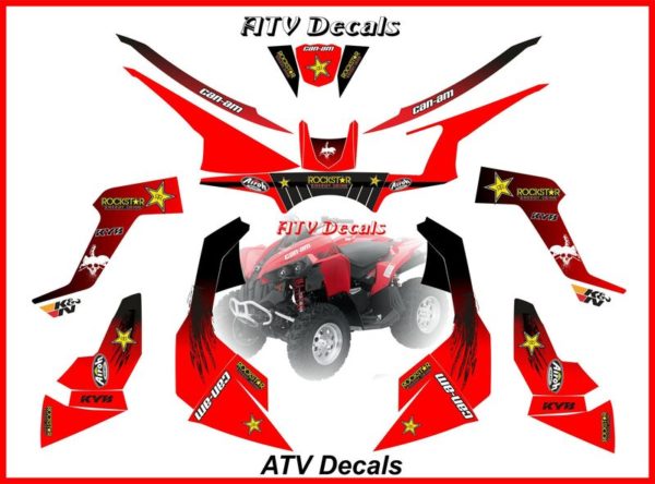 Can Am Rockstar ATV Decal Quad Bike Graphics Stickers