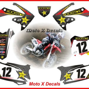 Honda 09 CRF 450R Rockstar Moto X Decal Set