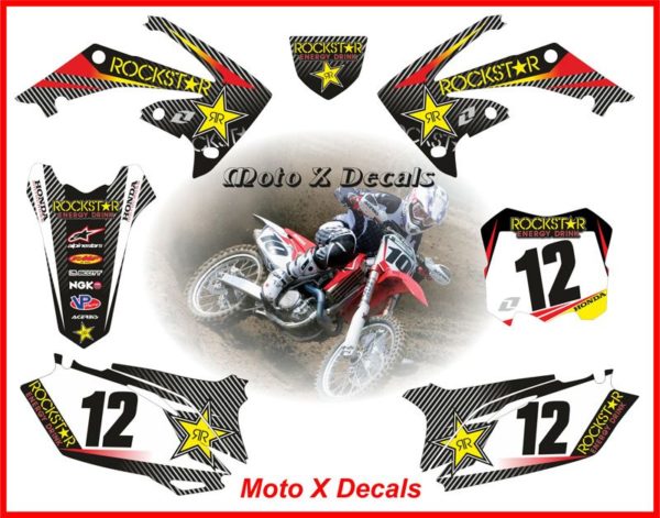 Honda 09 CRF 450R Rockstar Moto X Decal Set