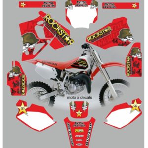 Honda CR80 1996-2002 METAL MULISHA RED DECALS GRAPHICS STICKERS MR-1