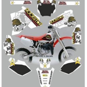 Honda CR80 1996-2002 METAL MULISHA WHITE DECALS GRAPHICS STICKERS MW-1