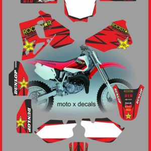 Honda CR80 1996-2002 ROCKSTAR RED DECALS GRAPHICS MOTO-X RR-2