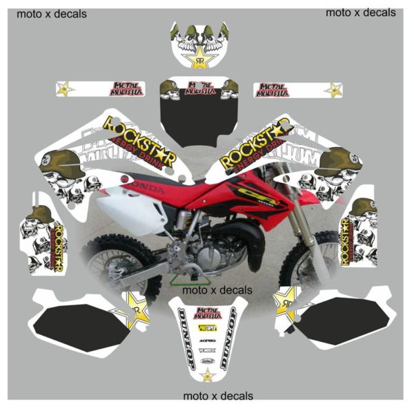 Honda CR85 2003-2012 METAL MULISHA WHITE DECALS GRAPHICS STICKERS MW-2