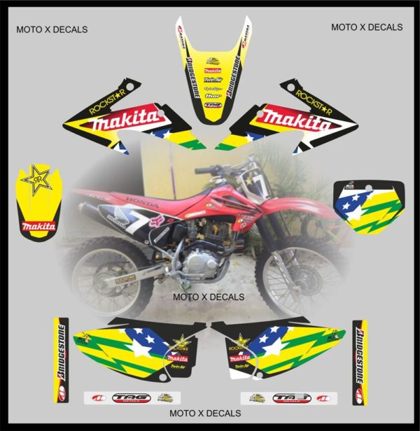 Honda CRF 230 Rockstar Brazil Decal Graphics Stickers